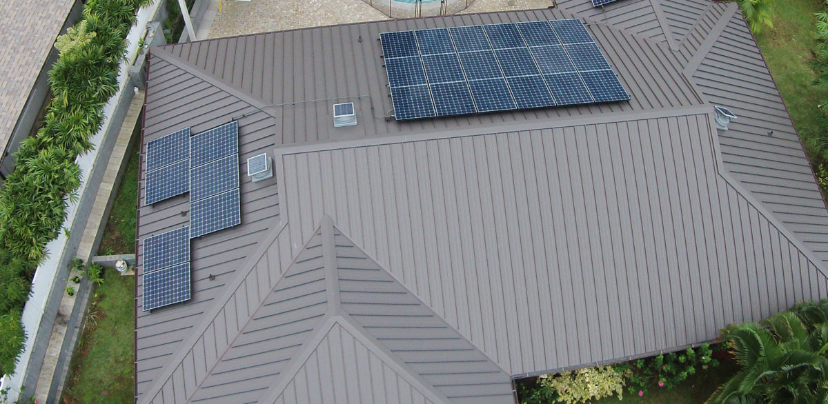 Metal Re-roofing project from tory's roofing