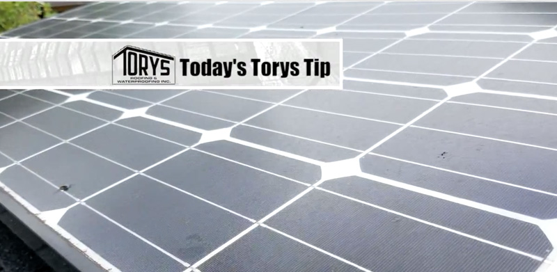 torys roofing tip, consult before installing solar panels